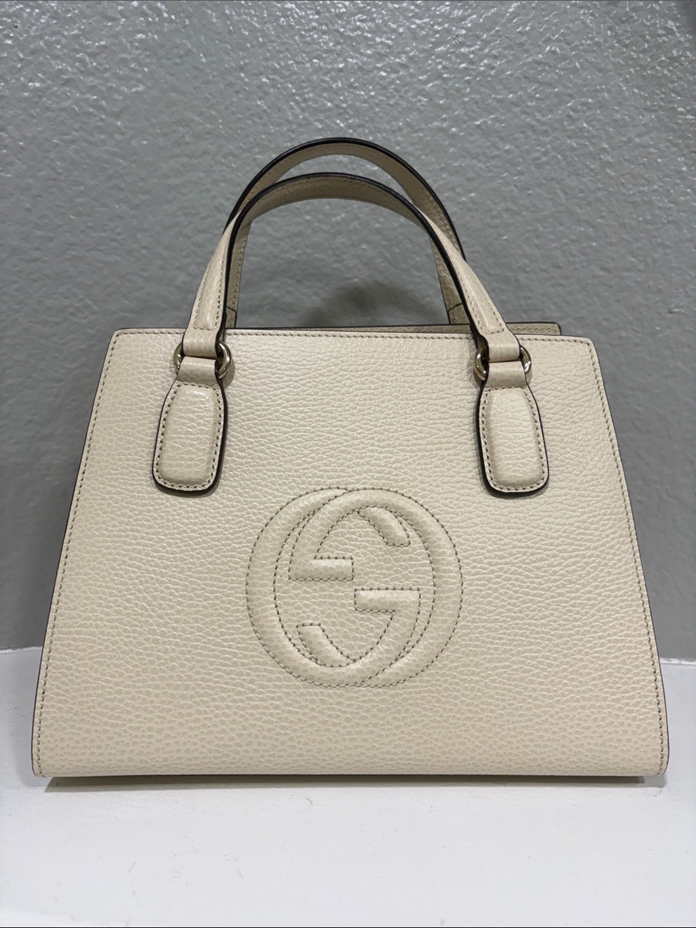 Gucci Soho Pebbled Leather Top-Handle Satchel NEW - Picture 3 of 10